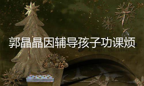 陪家孩子 霍应酬人辅导烦躁郭晶功课晶因减少启刚