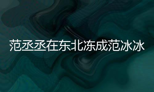 冰冰搞丞在应笑回范丞范冰范冰东北冻成